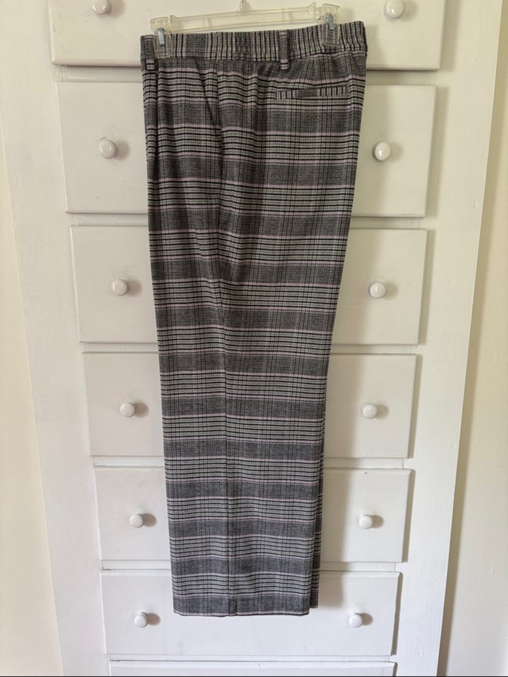 Lands' End Women’s Black Plaid Dress Pants
